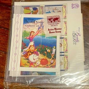 Beauty and The Beast Postage Stamps Disney Princess Limited Edition